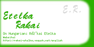 etelka rakai business card